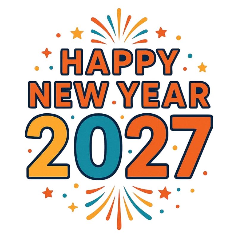 New Year 2027 Firework Burst