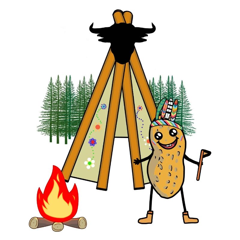 Teepee Peanut Wild West Campfire Warrior Nut