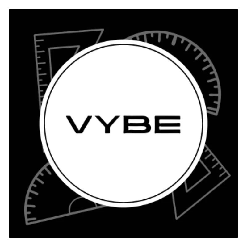 Tech-inspired VYBE graphic design
