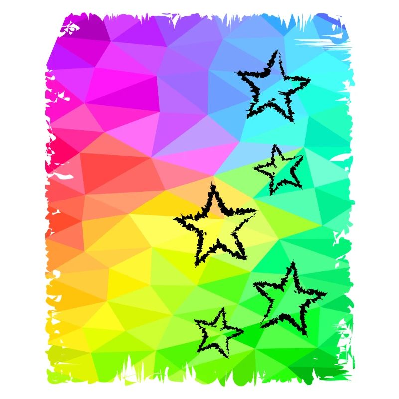 Bunte Sterne Farbverlauf Regenbogenfarben