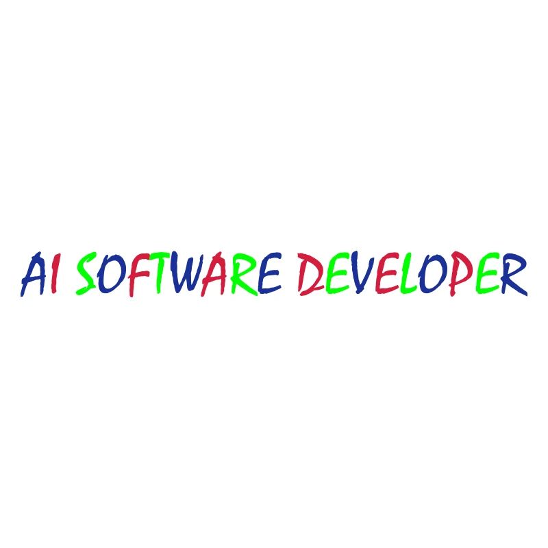 AI Software Developer – Bunte Typografie