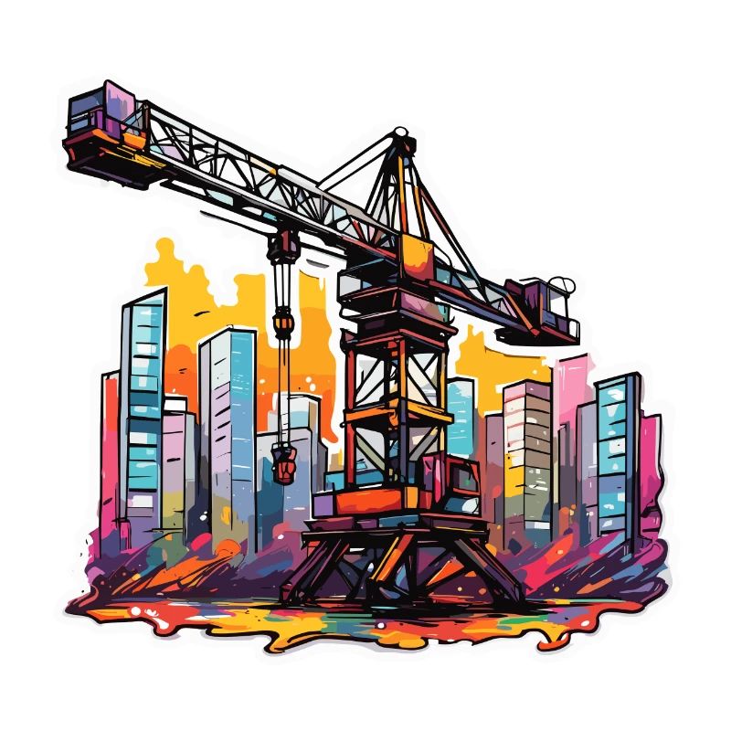 Kran / Baustelle / Seilwinde / Kransystem