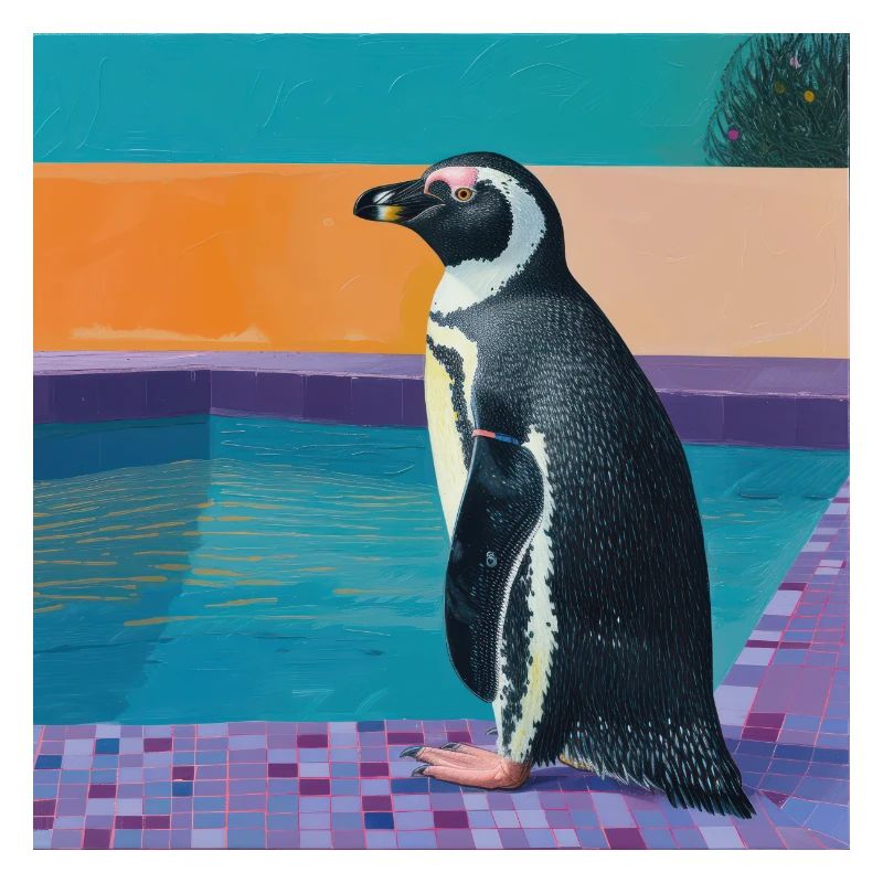 pinguin, bunt, tier, geschenk, geschenkidee