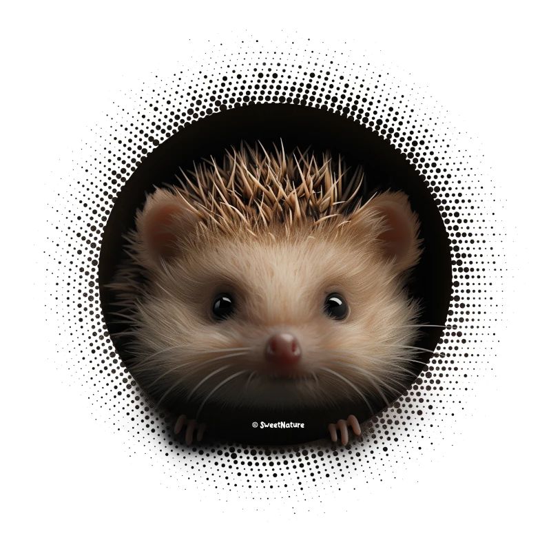 Hérisson mignon avec vison