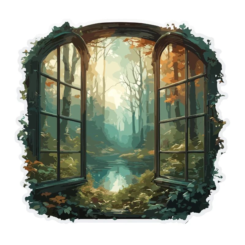 Window in the Forest / Trees / View / Wilderness