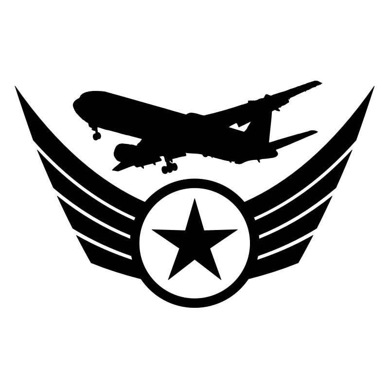aile d'avion de conception de logo étoiles pilotes