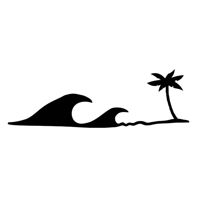 Waves on the Beach, waves on the beach under palm