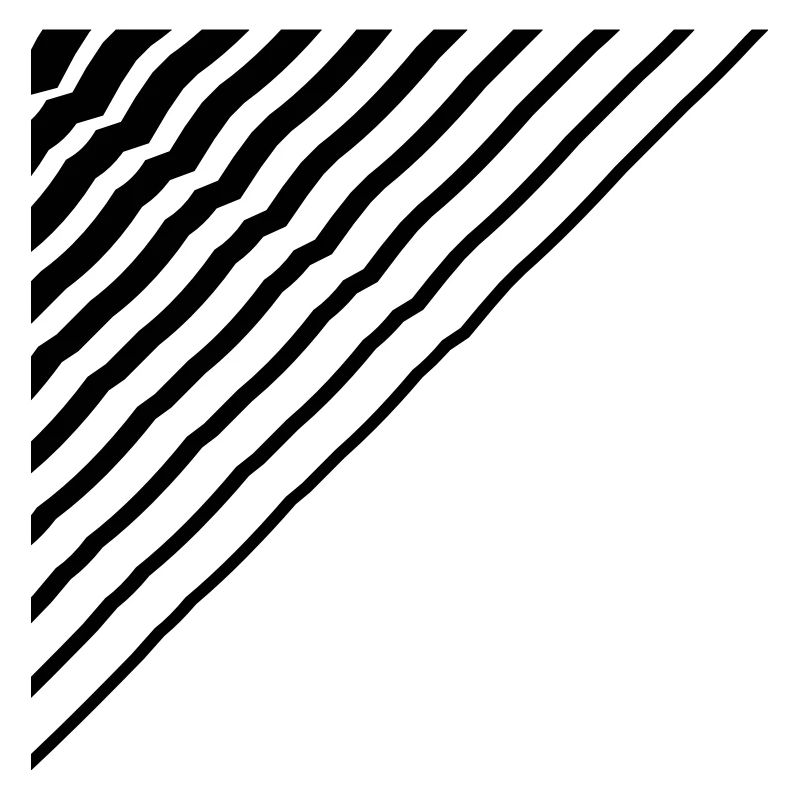 Triangular shape lines Many lines pattern