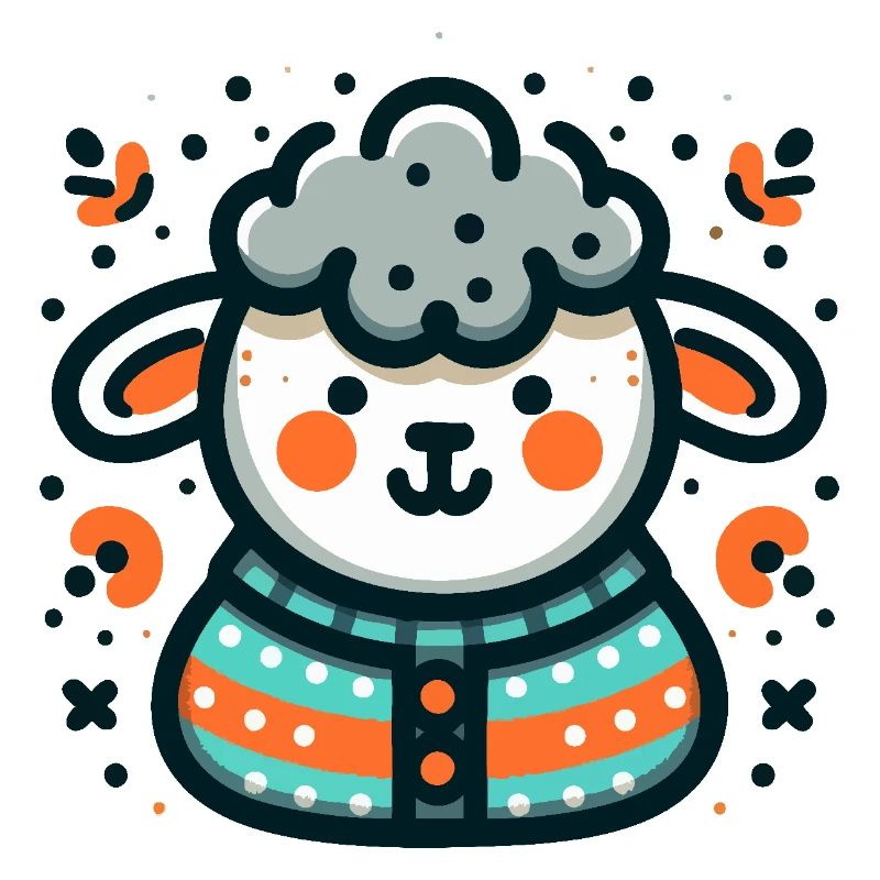 Mouton mignon dans un pull