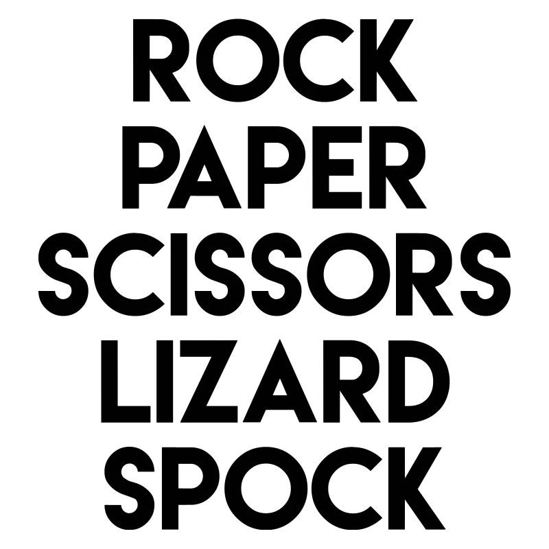 Rock paper scissors lizard spock