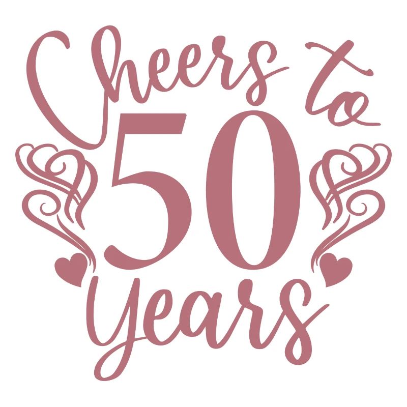 Cheers To 50 Years - Geburtstags- oder Jubiläumsgeschenk