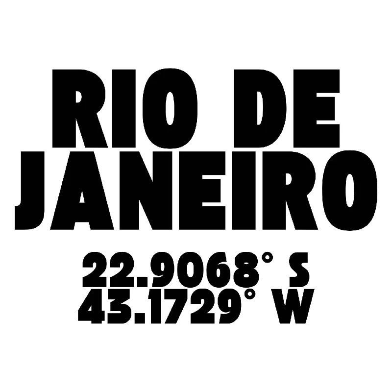 Rio de Janeiro - Design with coordinates