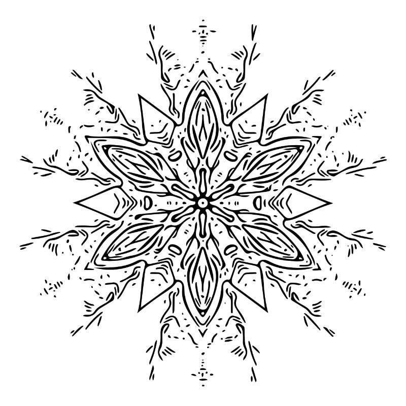 Mandala Flower Pattern Lines Forme abstraite
