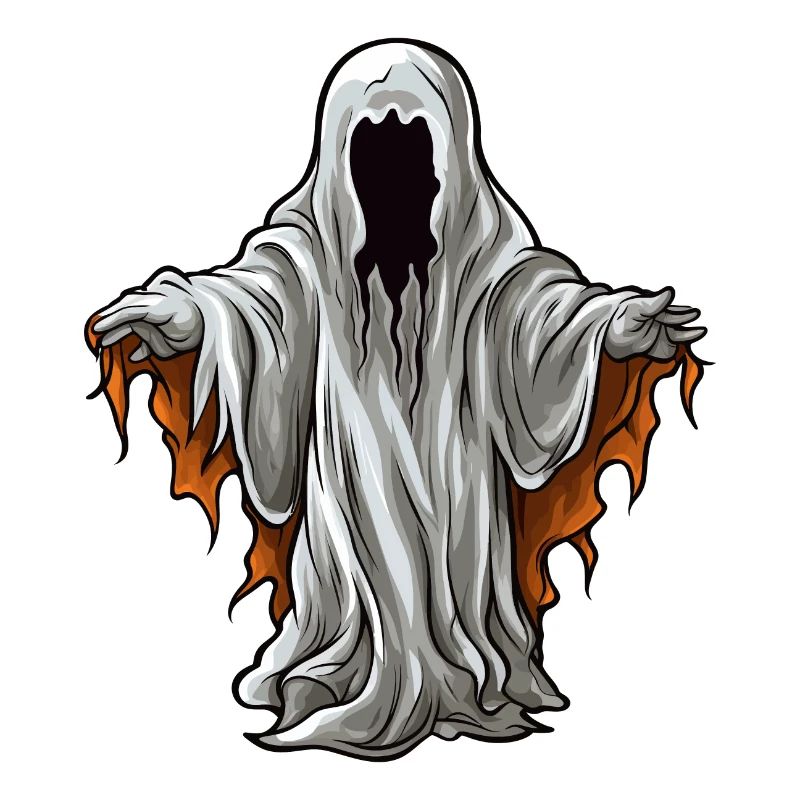 Schwebender gruseliger Halloween Horror Geist