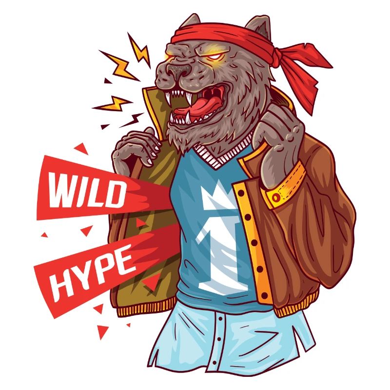 Wolf with current attributes of masculinity