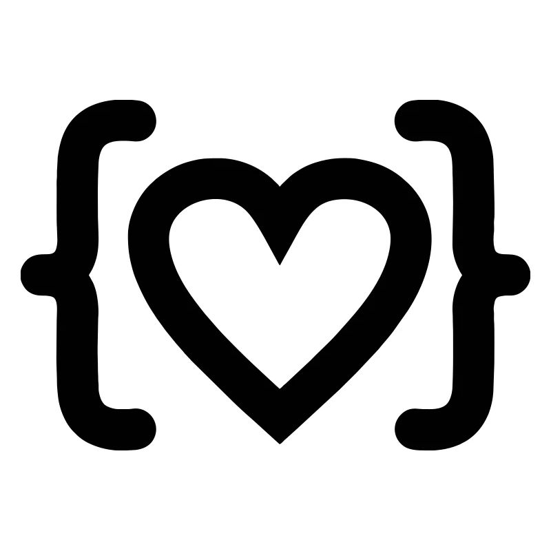 Herz des Programmierer-Code-Logos