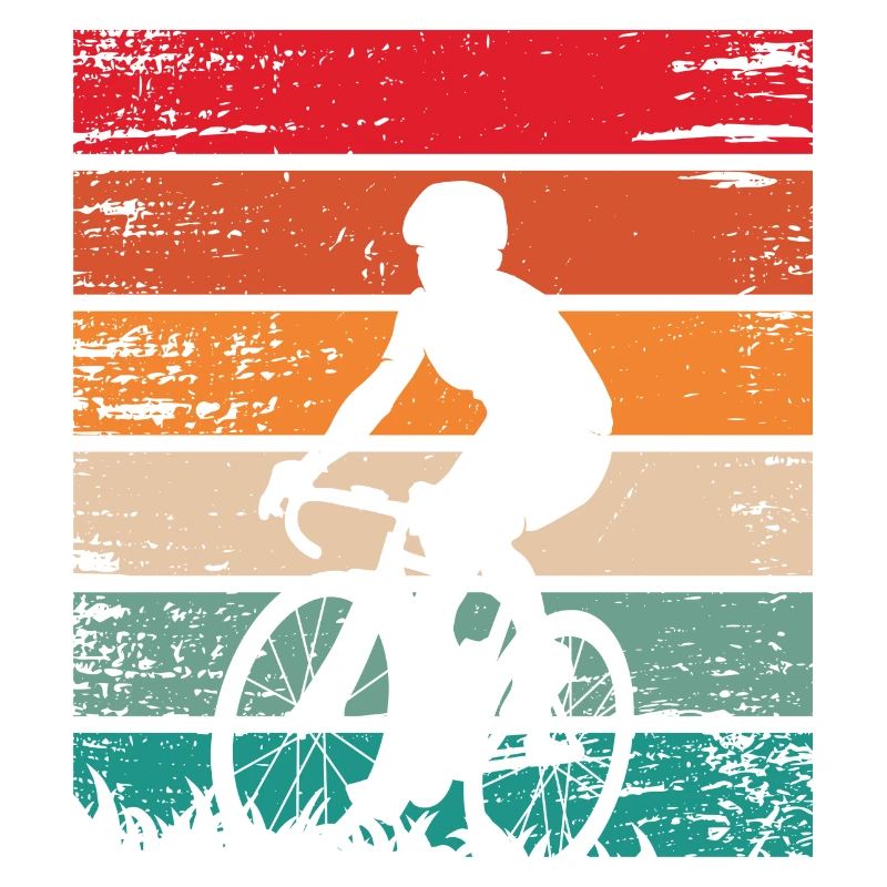 Retro Sunset Cyclist