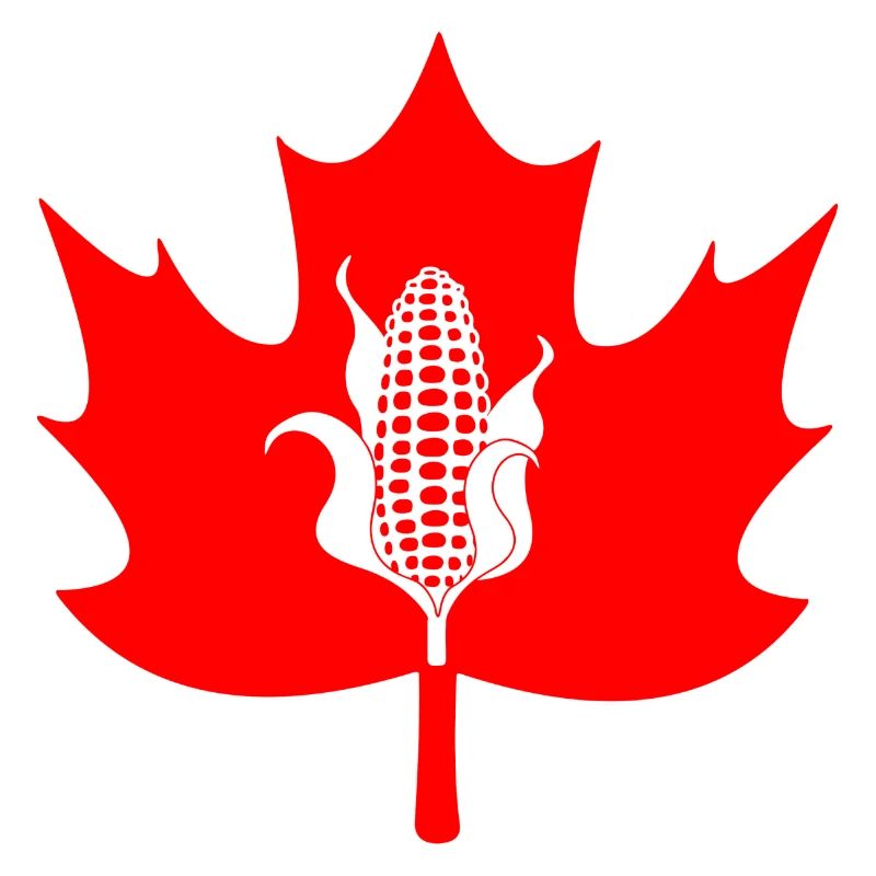 Canada maple leaf corn logo