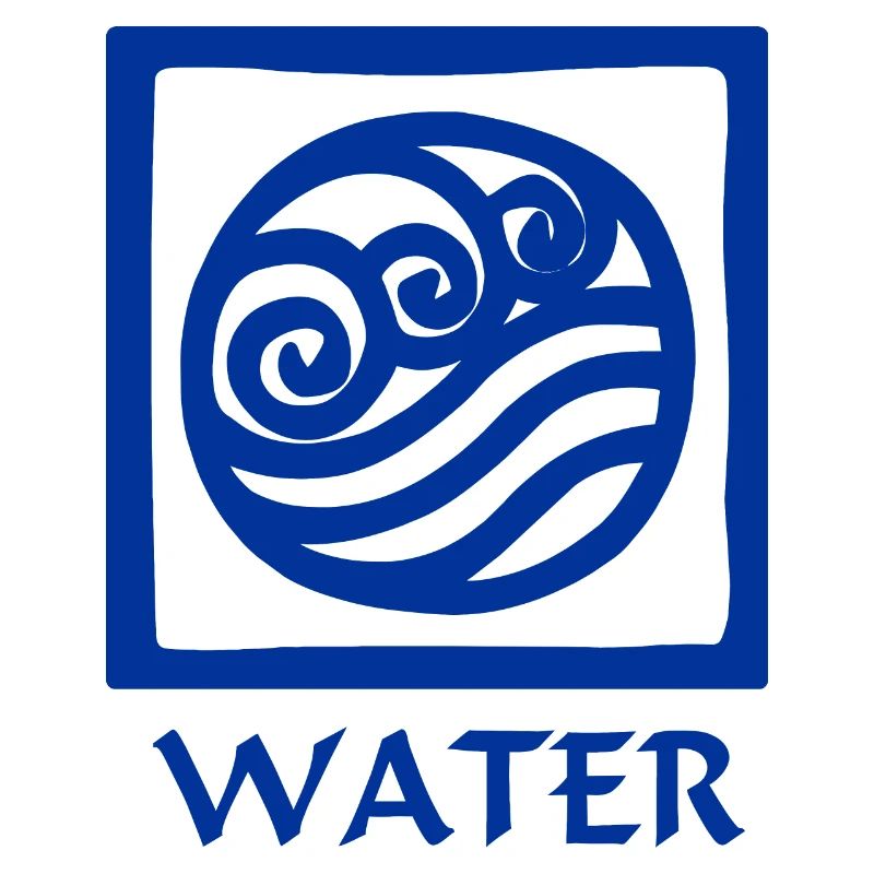 Symbole de l’eau avec texte eau