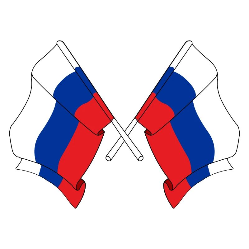 Deux drapeaux Russie
