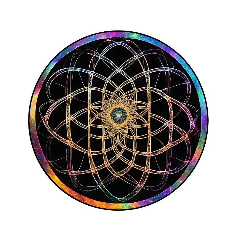 Rainbow Mandala Circle Pattern