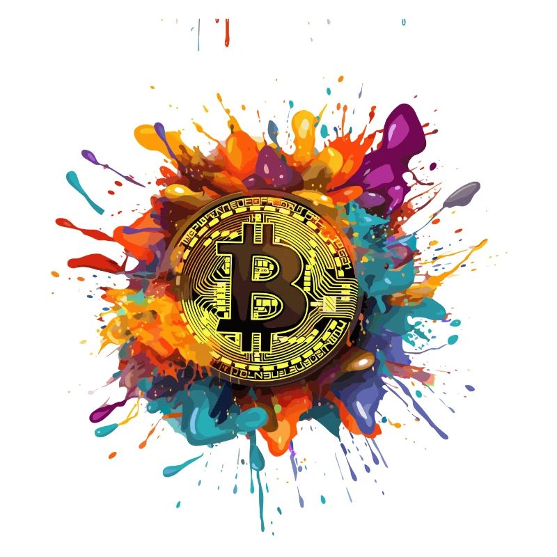 Splash de couleur Bitcoin