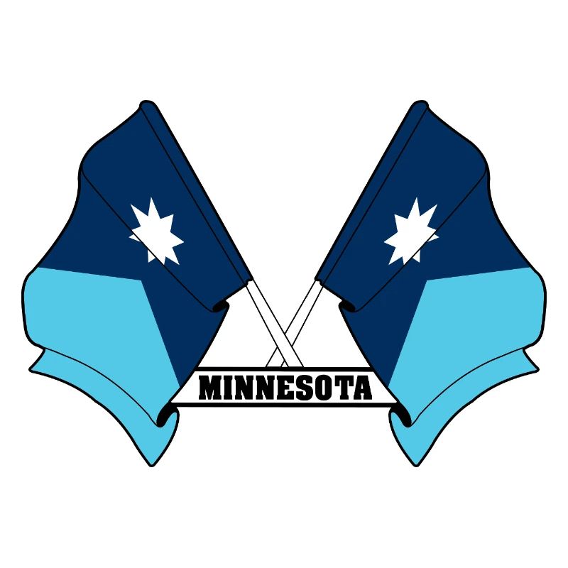Deux drapeaux texte MINNESOTA