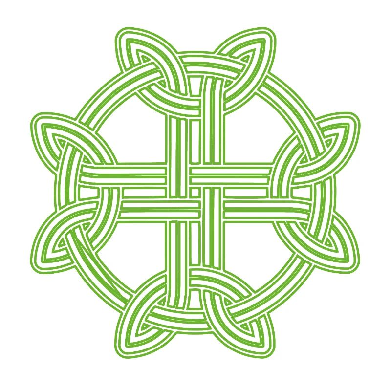 Celtic Cross Pattern Neon Green