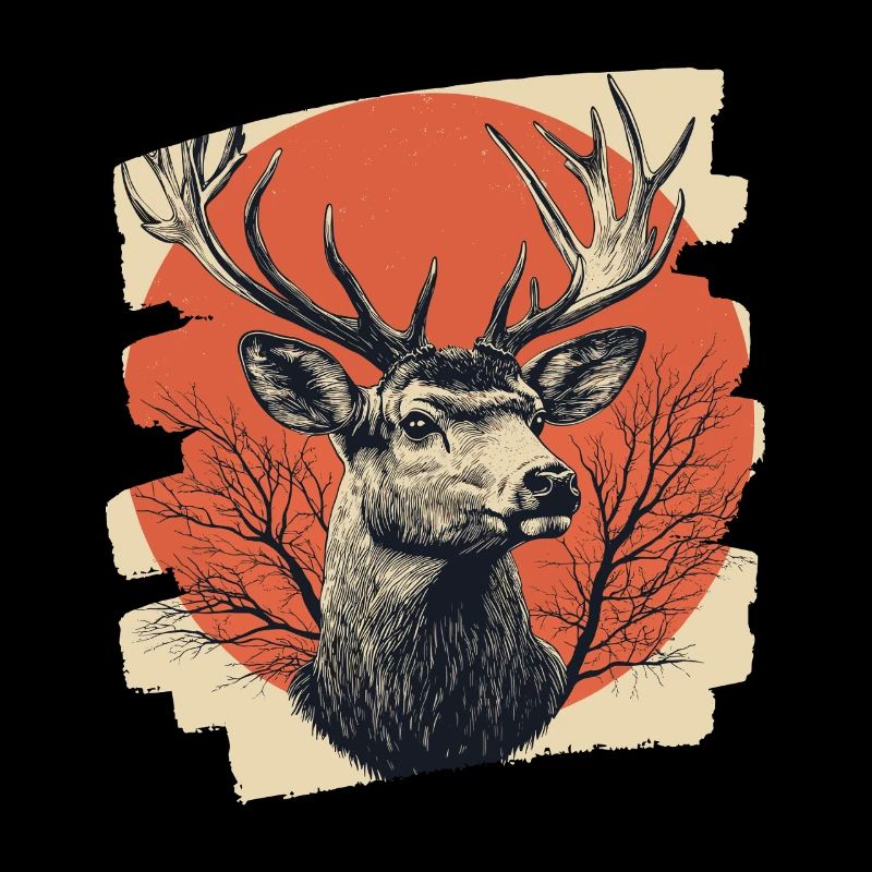 Cerf avec bois