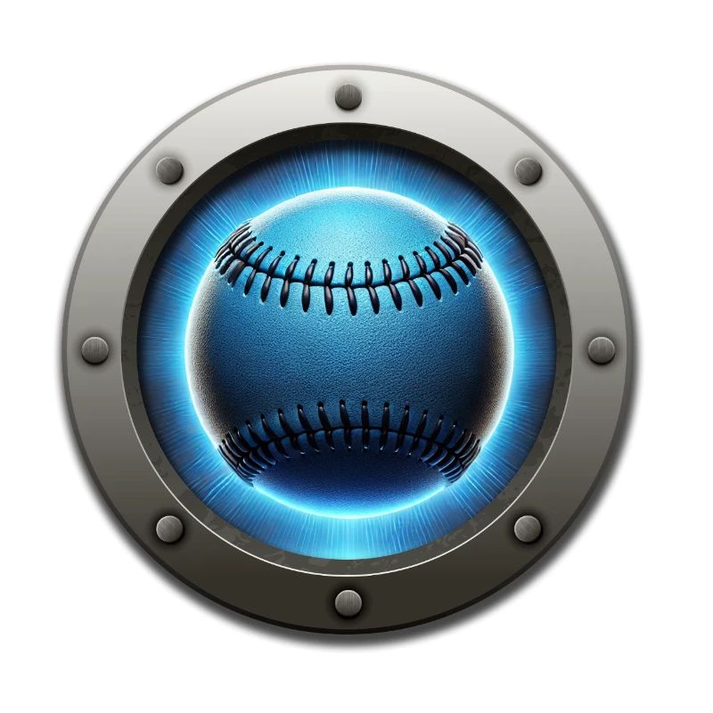 Futuristic powered by Baseball Emblem Design