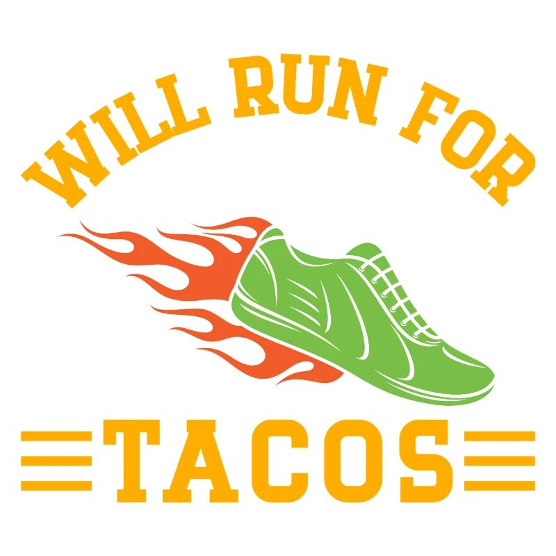 Running Will Run For Tacos Marathon Runner
