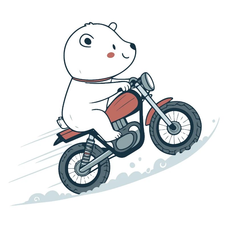 Polar Rider on Motorcycle