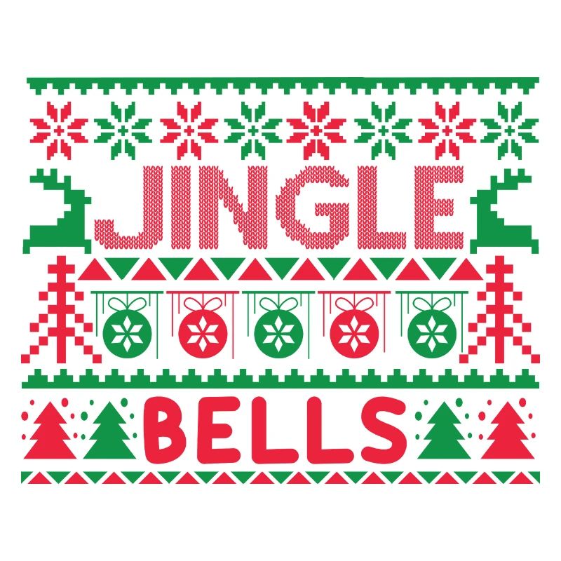 Hässlicher Pullover – Jingle Bells Strickmuster