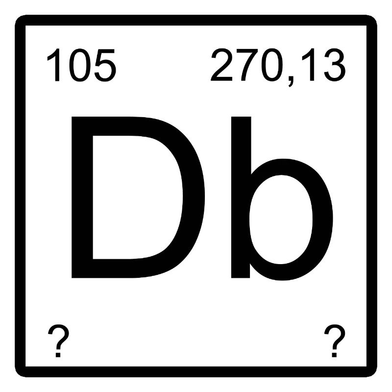 Dubnium Element Typography