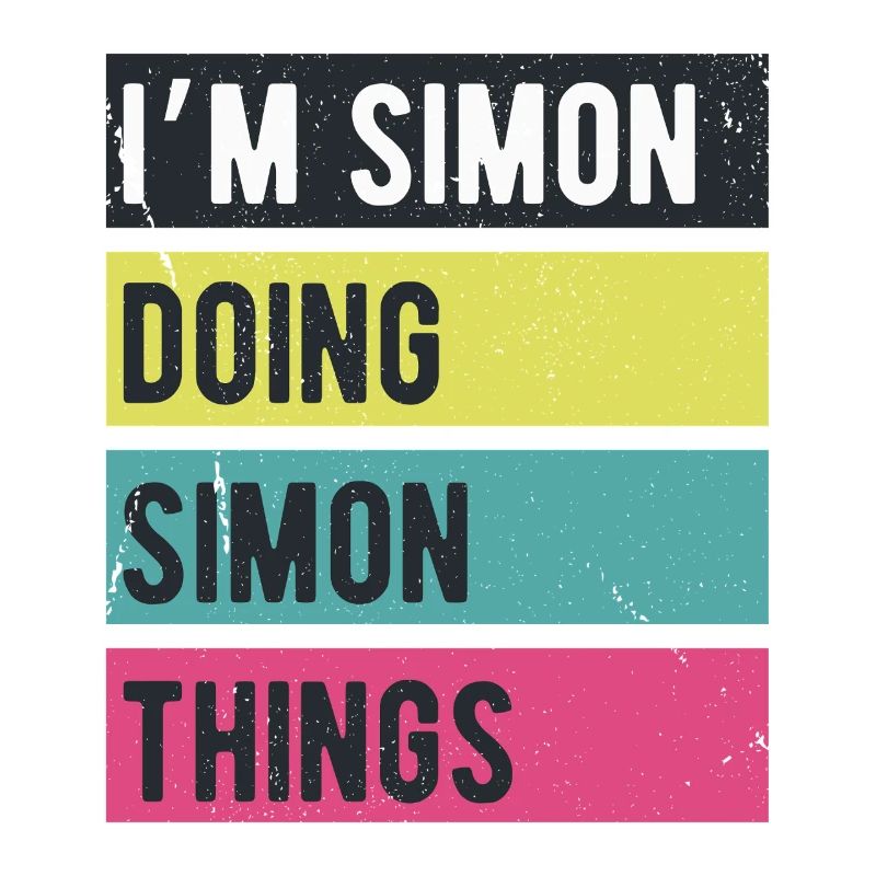 I’m Simon Doing Simon Things Retro Colors