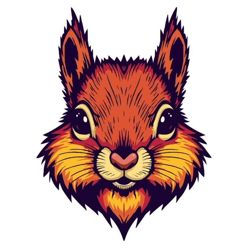 Leuchtend herbstliches Eichhörnchen 