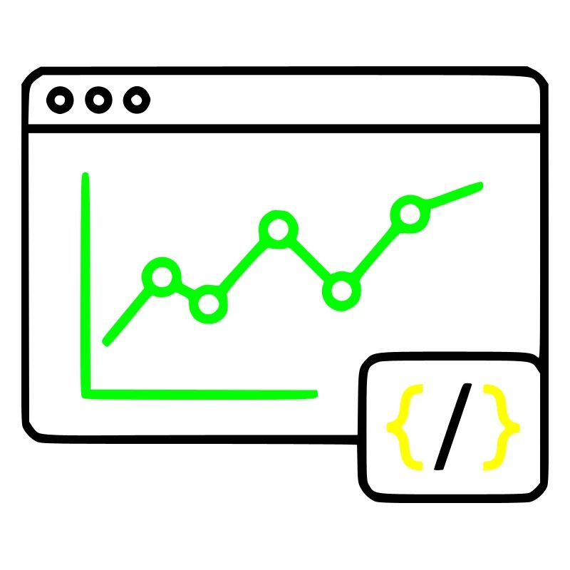 Web Analyse Chart Coding Browser Vektor