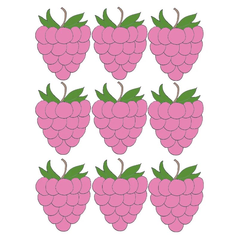 Raspberry Grid Pattern