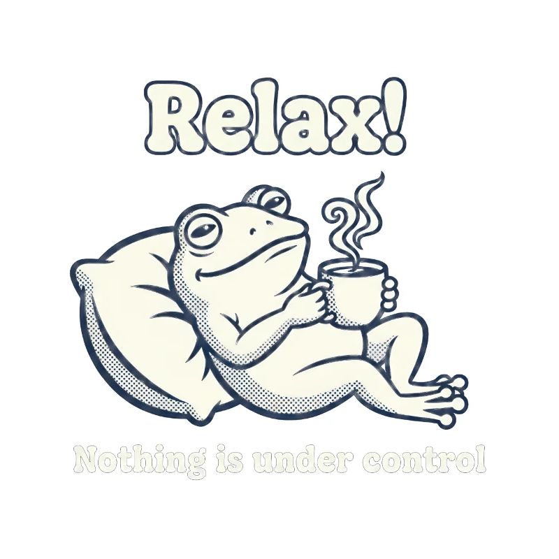 Relaxed frog: Nothing is under control