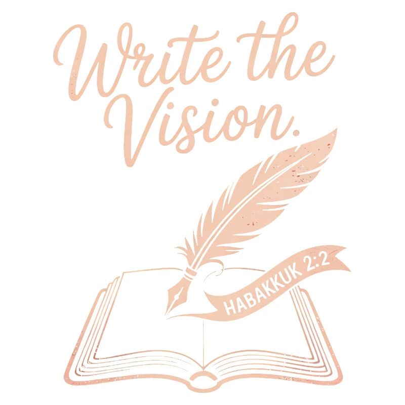 Write the Vision - Feather & Open Book