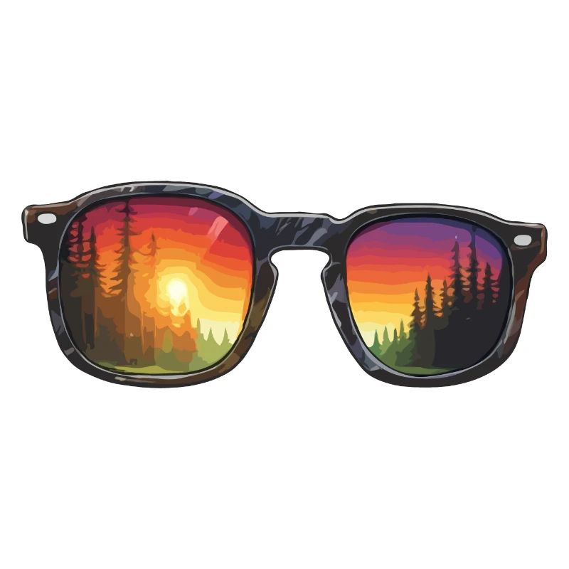 Sunglasses / Reflection / Forest / Reflection