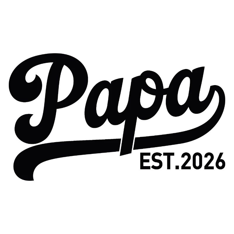 Papa EST 2026 Script Logo