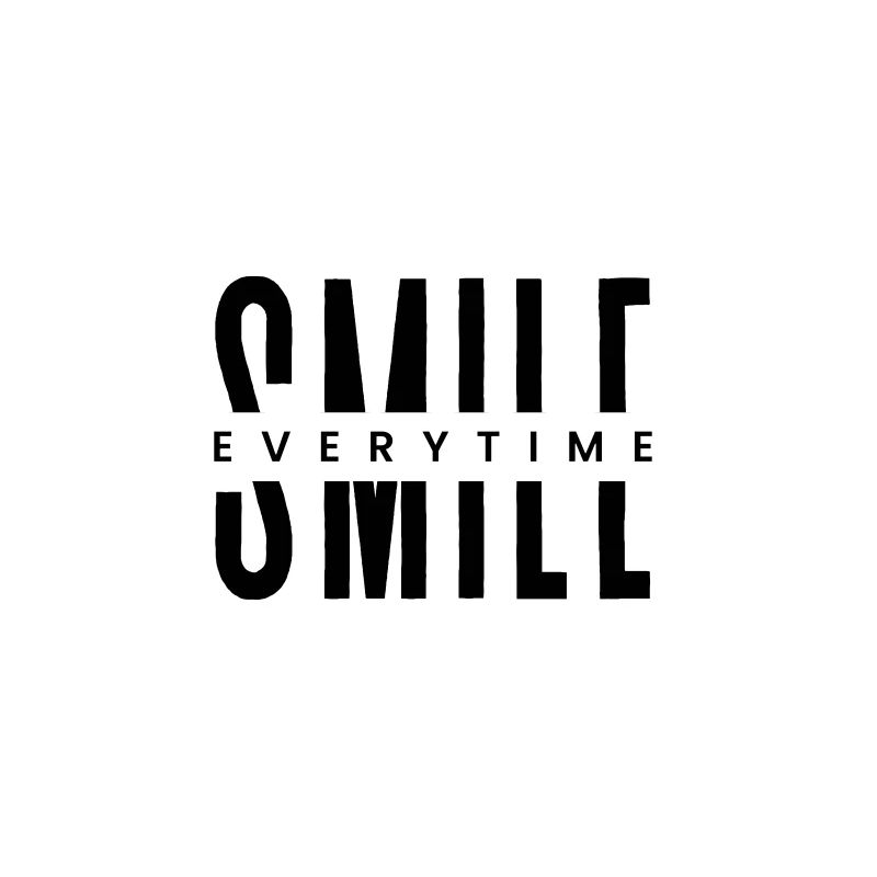 Smile Everytime – Minimal Positive Typography