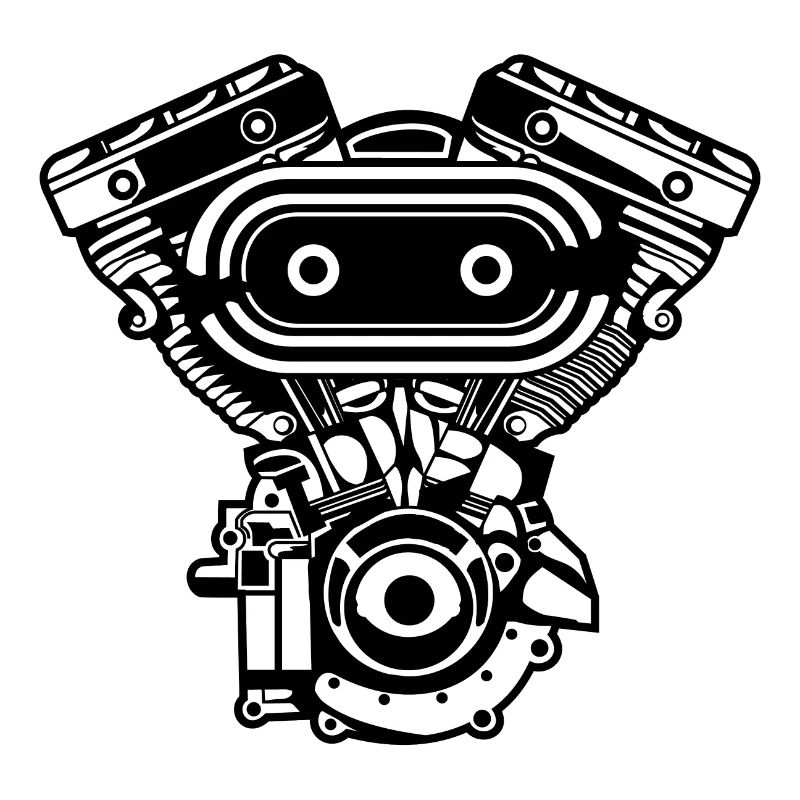 Motorcycle Engine / Engine 02_black
