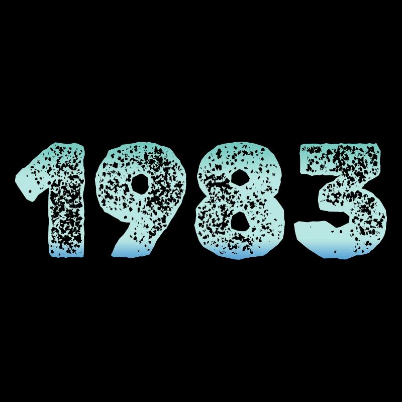1983 Grunge Gradient Digits