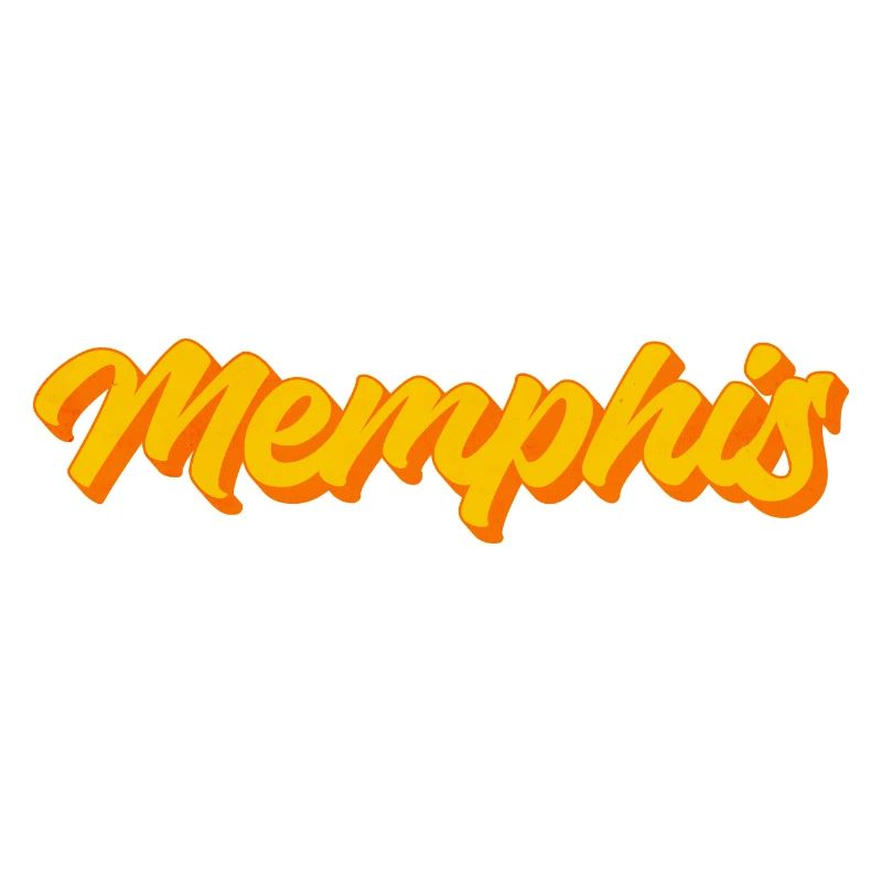 Memphis Retro Script Sunset
