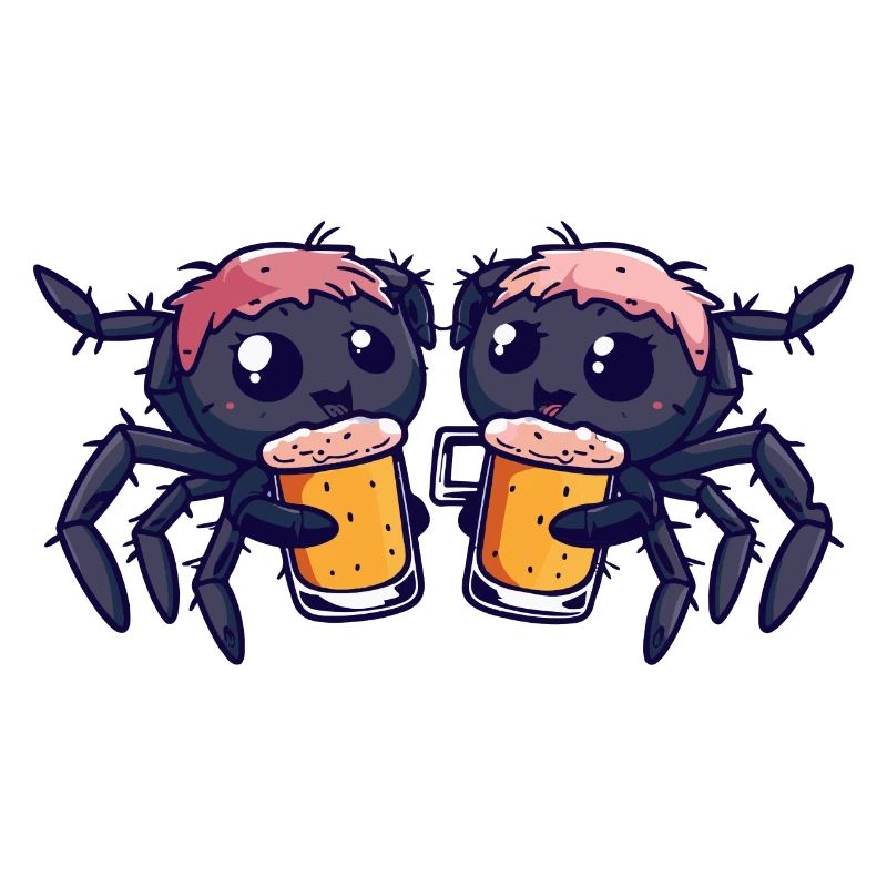 Tarantula Comic Bier Lustig Saufen
