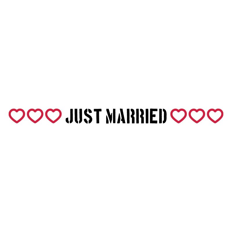 Coeurs de mariage juste mariés