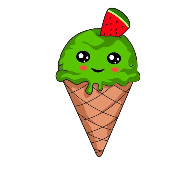Crème glacée douce Melon crème glacée Melon mignon cadeau