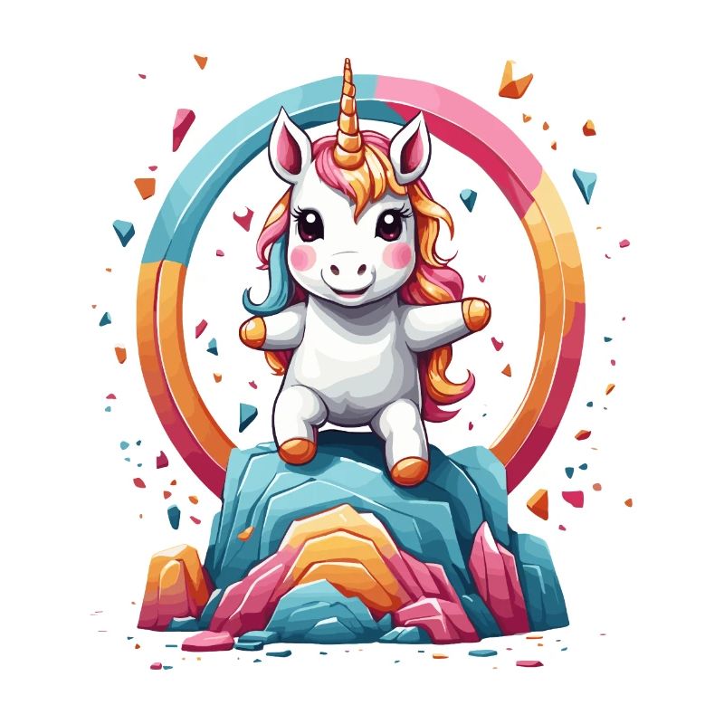 Lustige Einhörner Süßes Einhorn Mädchen